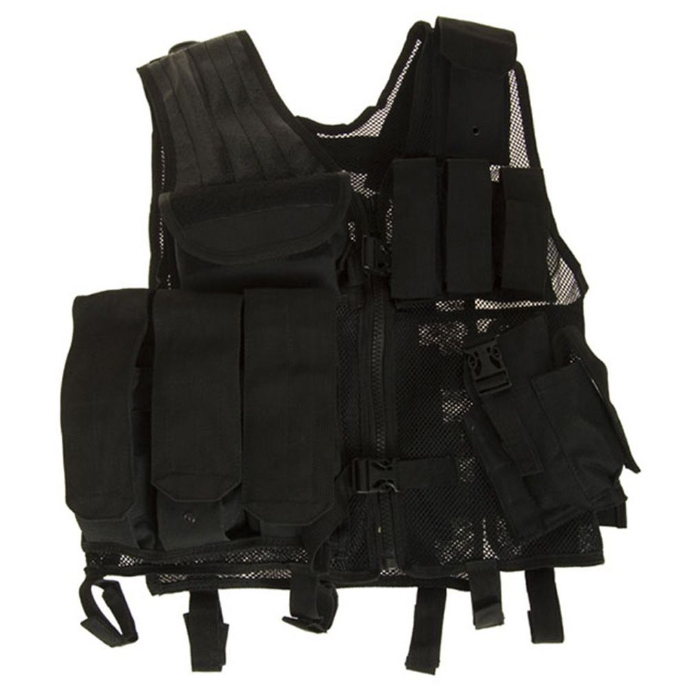 Black Tactical Cross Draw Vest | camouflage.ca