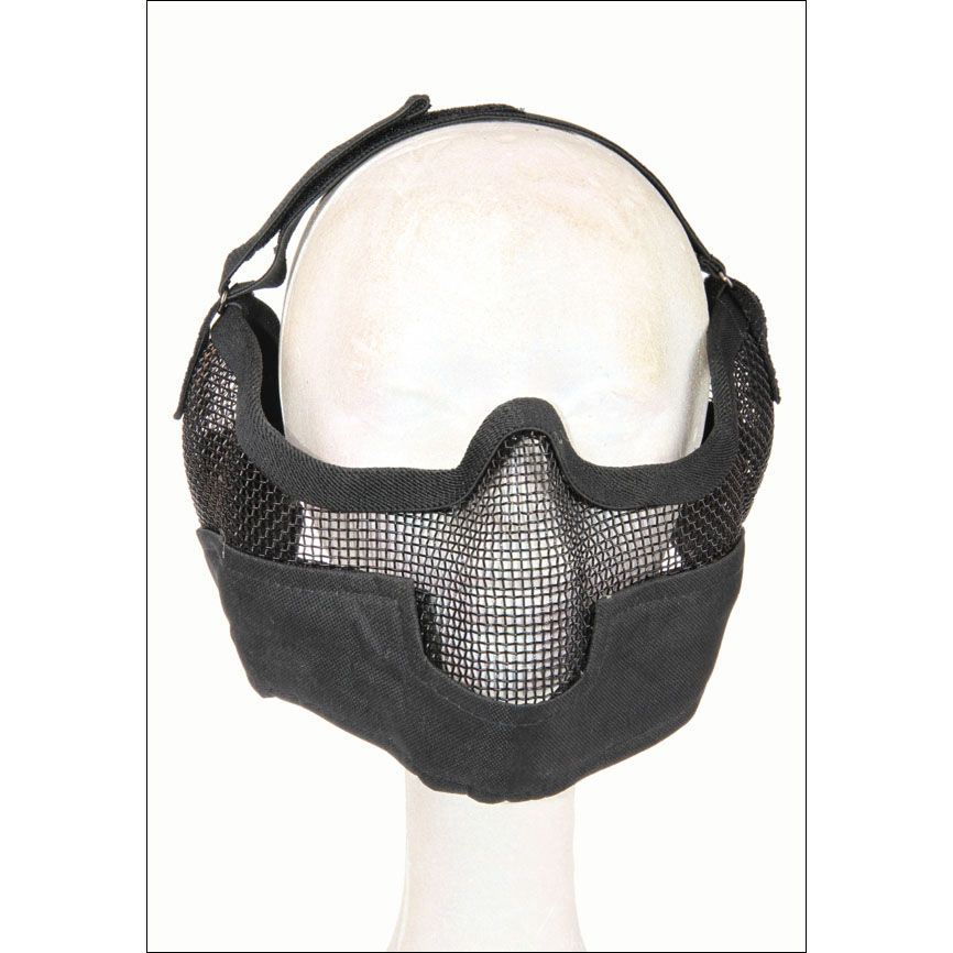 Half Face Airsoft Black Mask With Ear Protection camouflage.ca