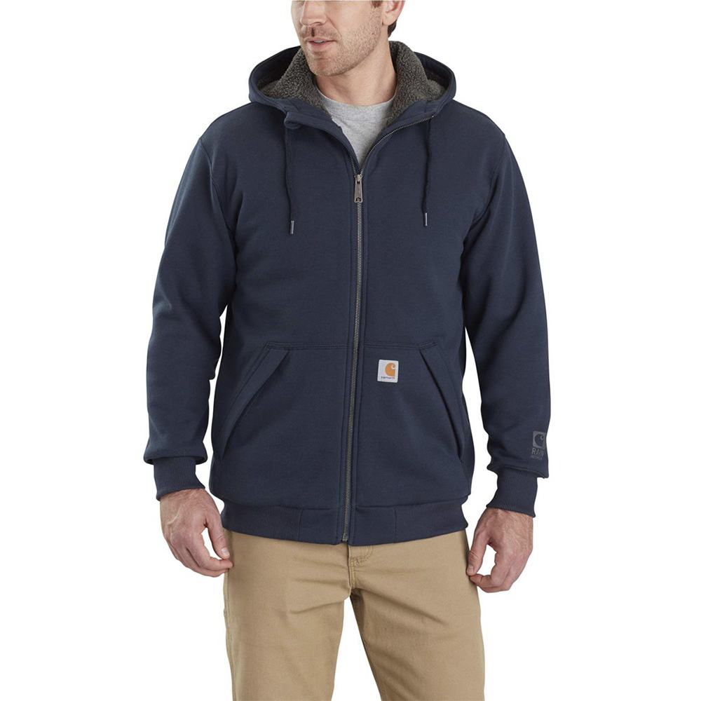 Buy Carhartt Rain Defender Rockland Sherpa Lined Hooded Sweatshirt ...
