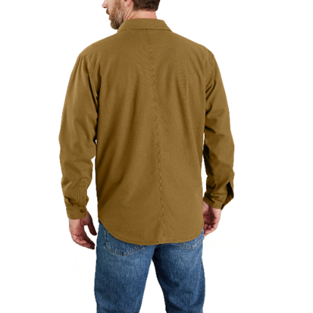 Rugged Flex® Relaxed Fit Canvas Fleece-Lined Snap-Front Camo Shirt