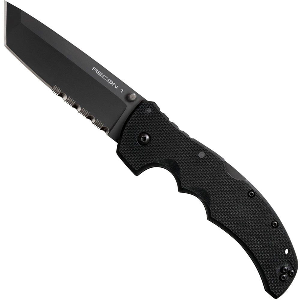 Recon 1 Tanto Point 4 inch Blade Half Serrated Knife Camouflage.ca