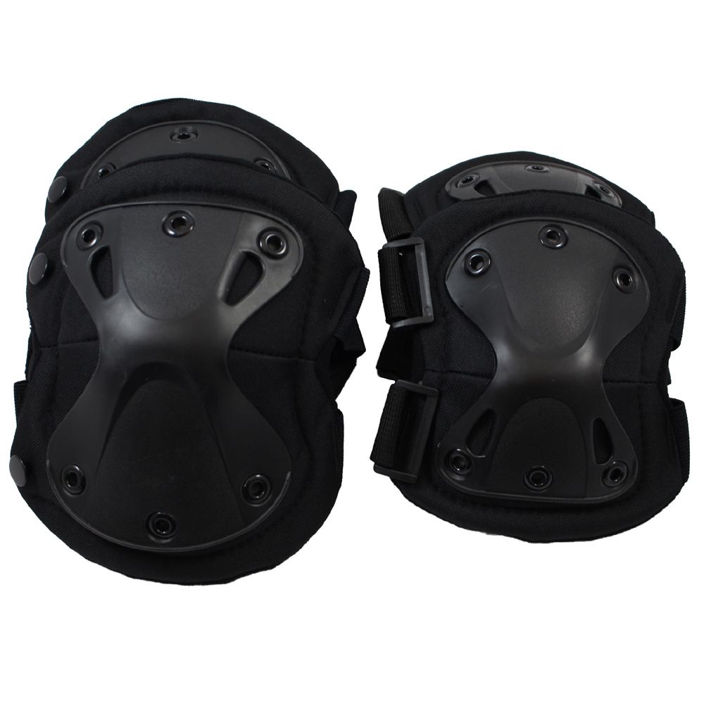 Tactical Knee and Elbow Pad Set - Black | Camouflage.ca
