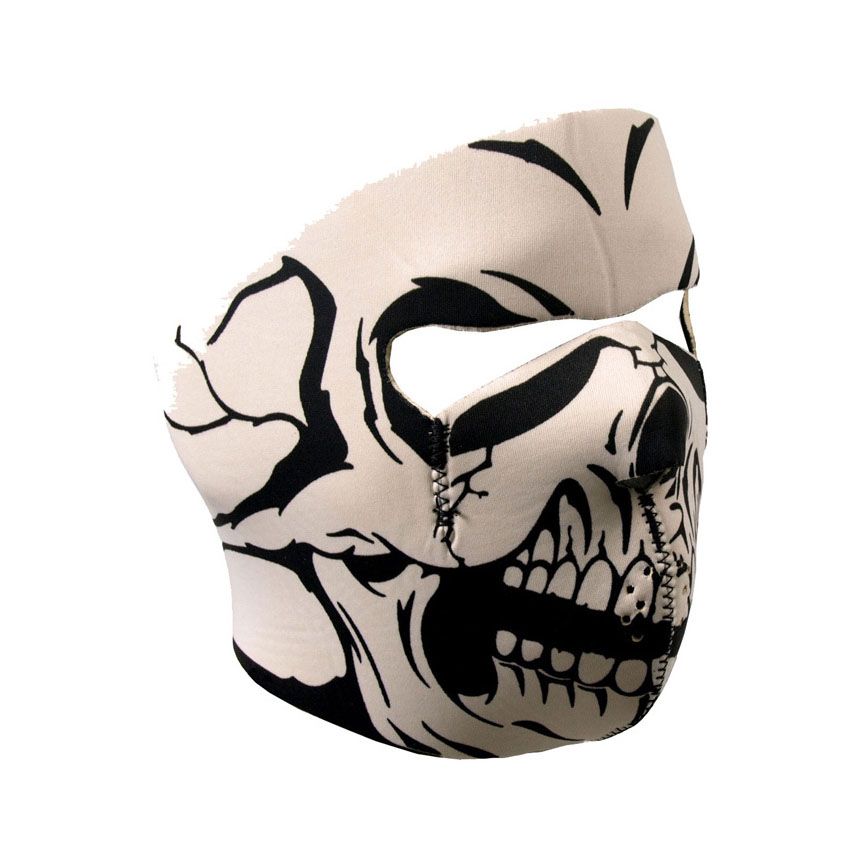Black And White Skull Neoprene Face Mask | Camouflage.ca