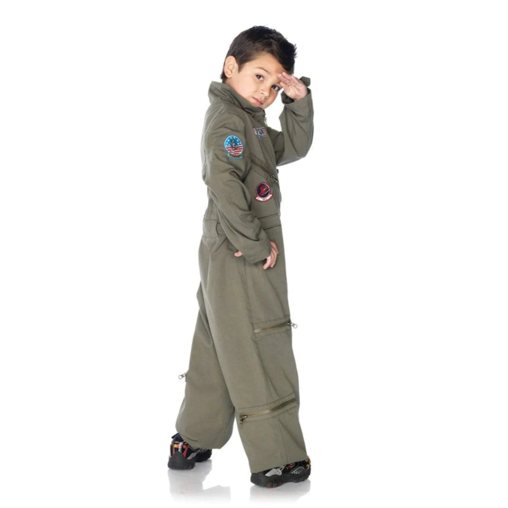 Buy Top Gun Flight Suit Boy's Costume | Camouflage.ca