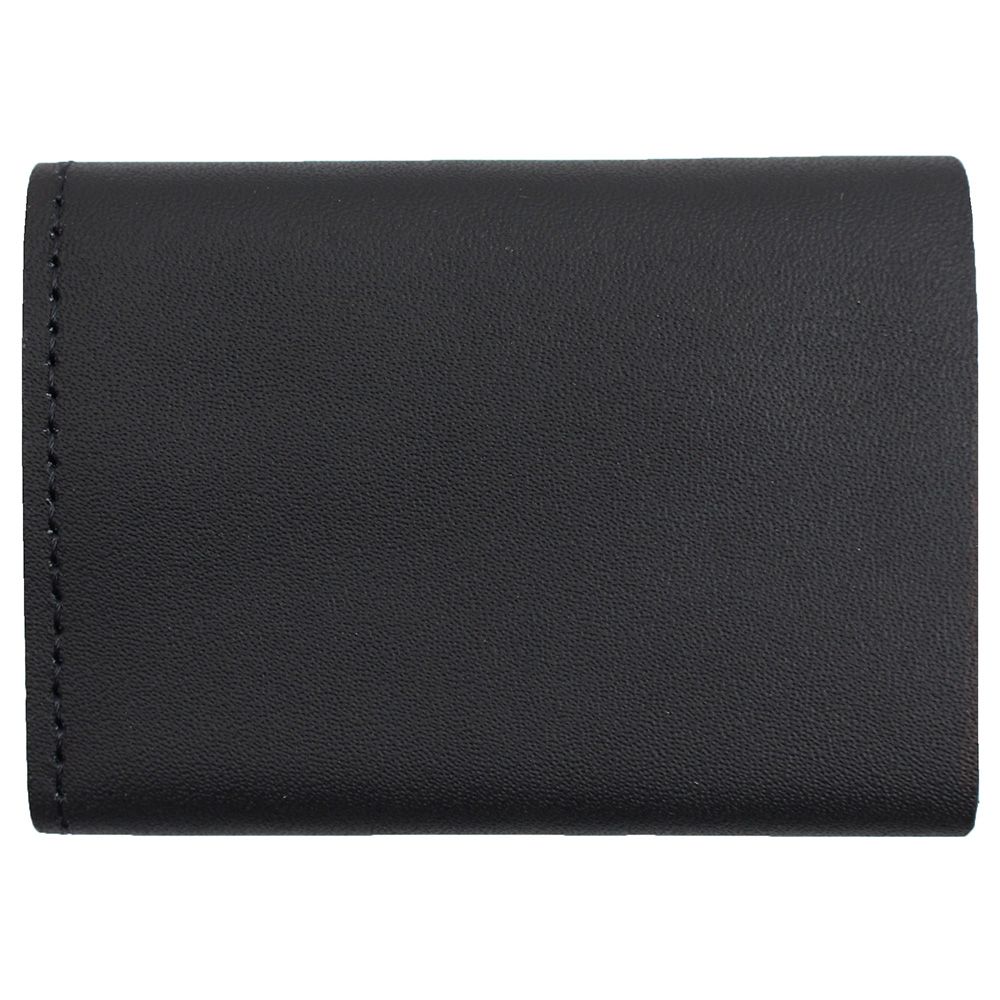 Leather Tri-Fold Pocket Wallet with Chain - Black | camouflage.ca