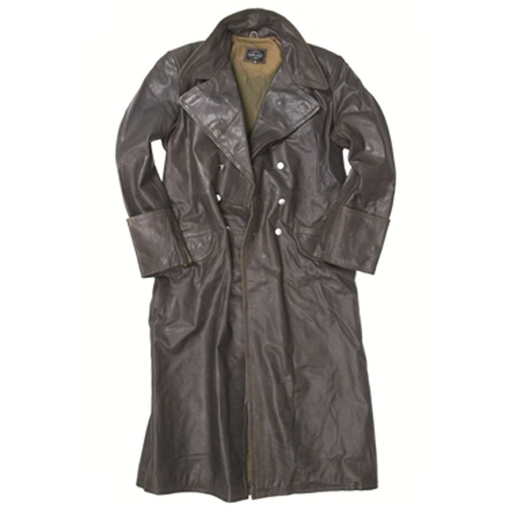 German Leather Officer Overcoat | Camouflage.ca