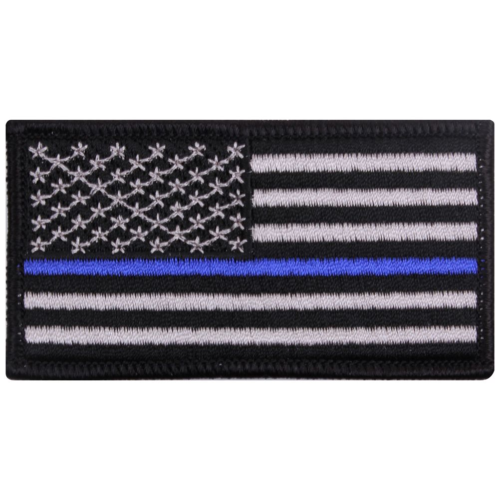 Thin Blue Line Flag Patch Camouflage ca