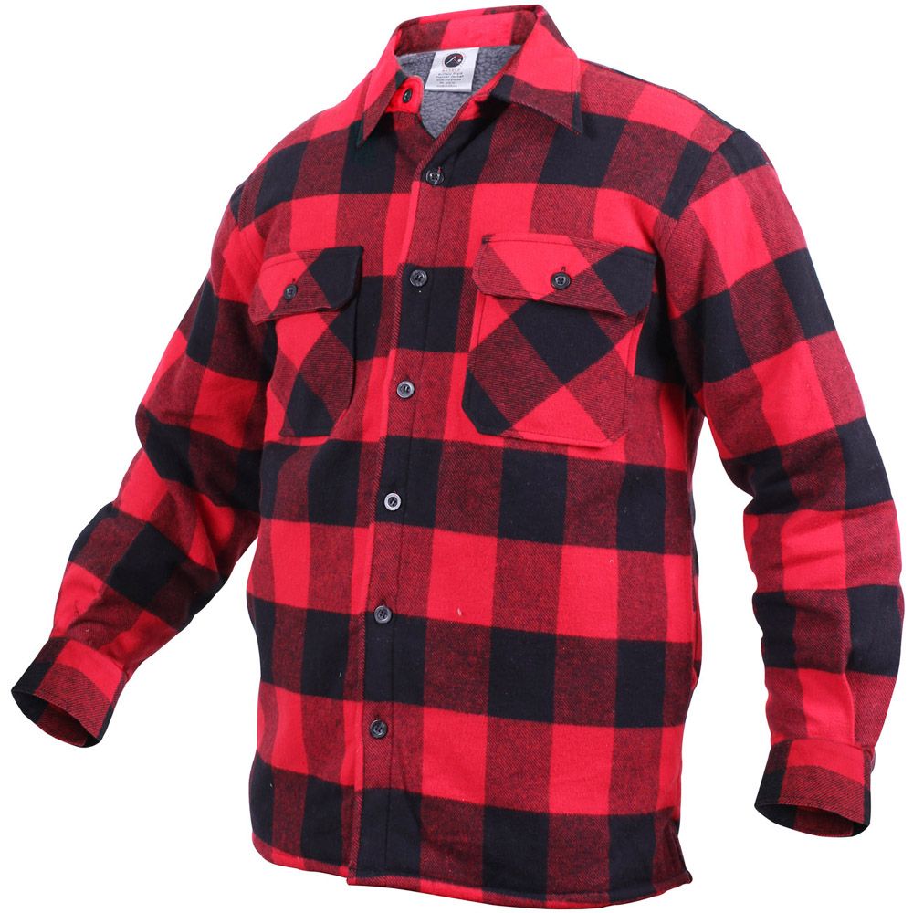 Purchase Mens Extra Heavyweight Buffalo Plaid Sherpa-Lined Flannel ...