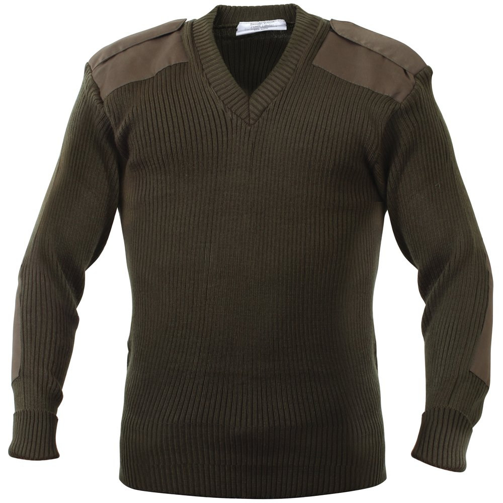 Mens GI Style Acrylic V-Neck Sweater | Camouflage.ca