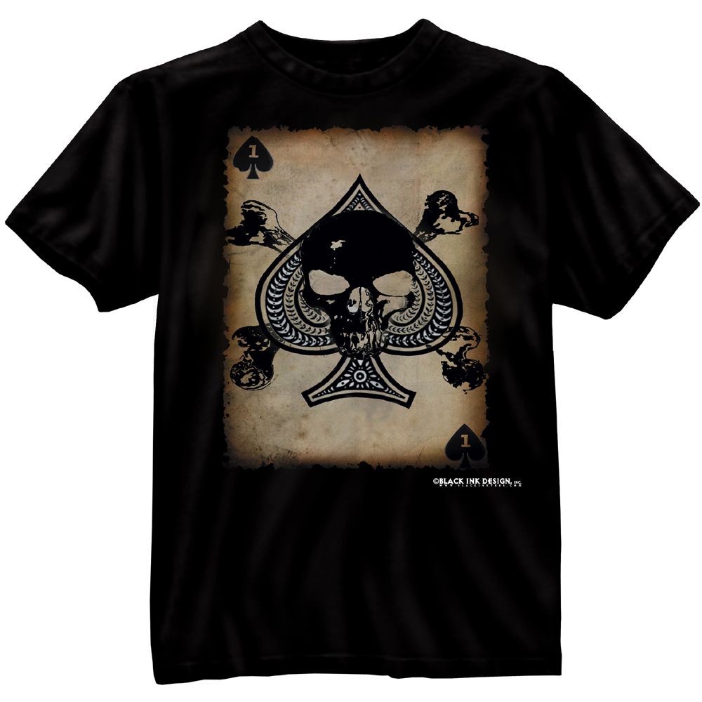 Mens Black Ink Death Card T-Shirt | Camouflage.ca
