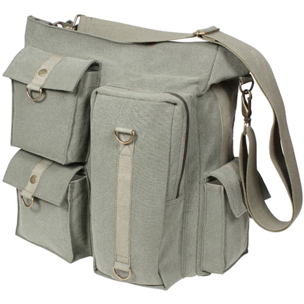 Vintage Multi Pocket Messenger Bag Camouflage.ca