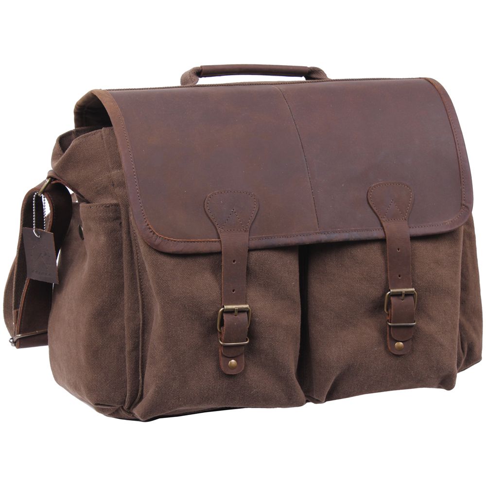 Vintage Leather Flap Messenger Bag | Camouflage.ca