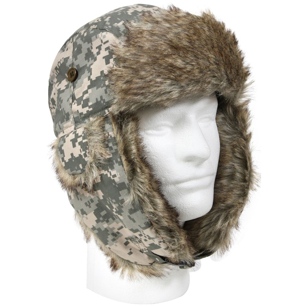 camo fur hat