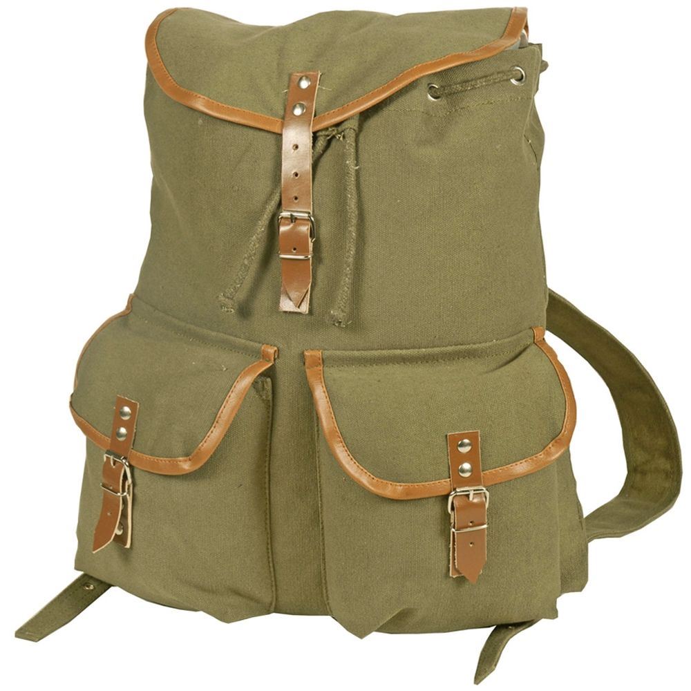 vintage canvas rucksack