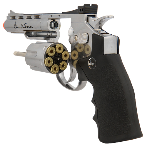 Dan Wesson 4 Inch Silver Airsoft Revolver - 440 FPS (Mag: ASG16186)