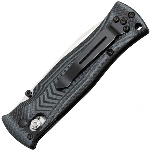 531 Gray & Black Textured G-10 Handle Folding Blade Knife