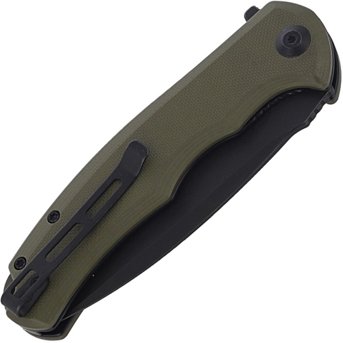 Elevate your style with the Praxis Folding Knife featuring an OD Green G10 Handle and Black Stainless Steel Liner. Find it at BuyCamouflage.com, your trusted source for outdoor tools.