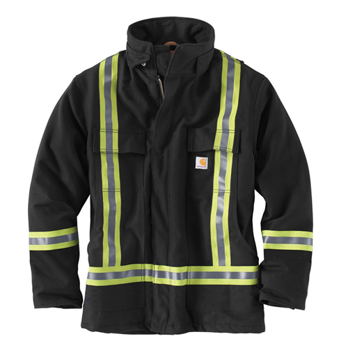 High-Visibility Striped Duck Traditional Quilt-Lined Coat