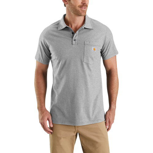 Men's Force Relaxed Fit Midweight Short-Sleeve Pocket Polo
