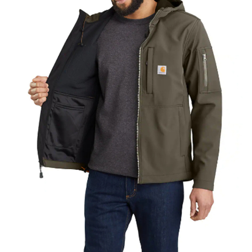 Carhartt Men's Rain Defender Relaxed Fit Softshell Hooded Jacket
