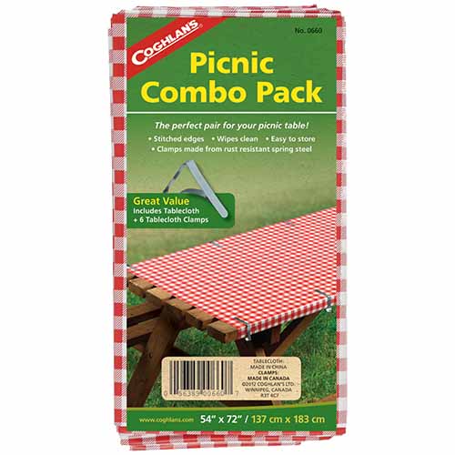 Tablecloth And Clamps Picnic Combo Pack