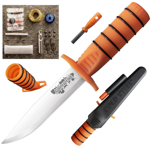Survival Edge Polypropylene Handle Fixed Knife w/ Kit