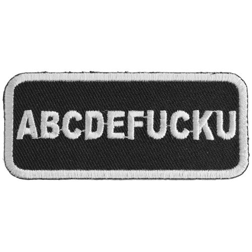 3x1.25 Inch ABCDEFUCKU Embroidered Patch