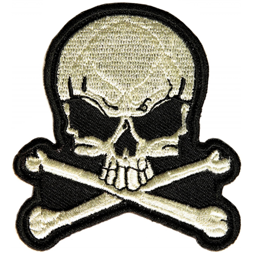 Skull and Bones Small Patch - 2.5x2.75 Inch