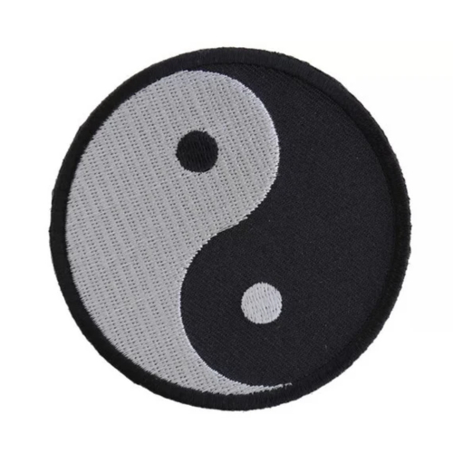 Ying Yang Novelty Iron on Patch 3x3 inch