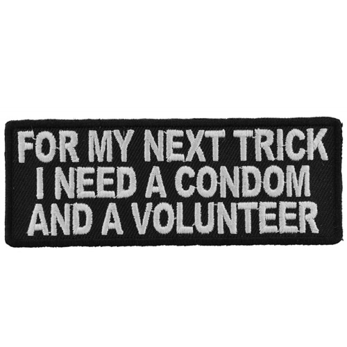 Condom and Volunteer Trick Patch - 4x1.5 Inch