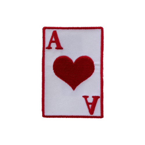 Ace Of Hearts Patch - 2x3 Inch