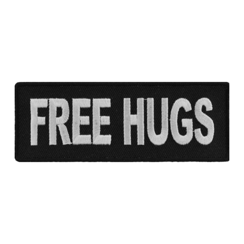 Free Hugs Patch - 4x1.5 Inch