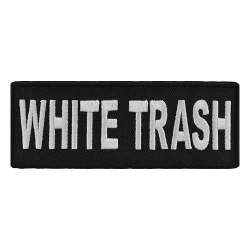 Embroidered Patch White Trash