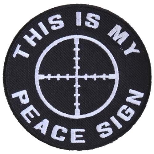 This Is My Peace Sign Patch - 3.5x3.5 Inch