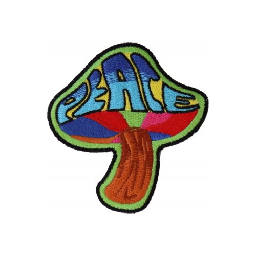 Peace Mushroom Patch Psychedelic Hippie 