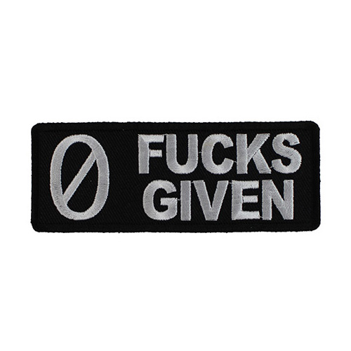 Zero Fucks Given Patch - 4x1.5 Inch