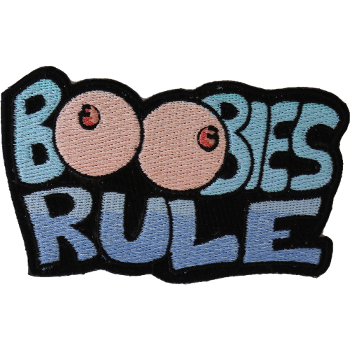 Boobies Rule FUN Patch - 4x2.4 inch