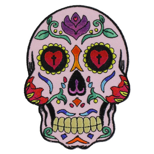 Sugar Skull Pink Patch - 3x4 Inch