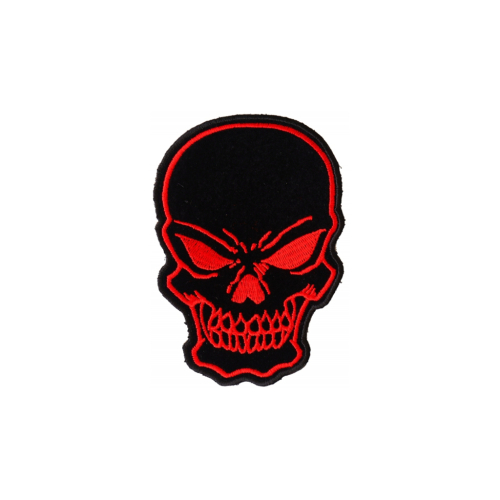 Black And Red Skull Patch 