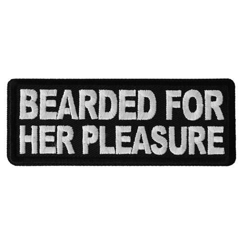 Embroidered Patch Bearded For Her Pleasure