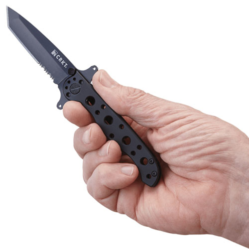 M16-10KSF Tanto EDP Finish Blade Half Serrated Knife