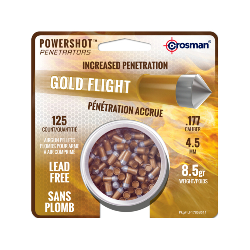 Crosman .177 Caliber Gold Flight Penetrator Pellets