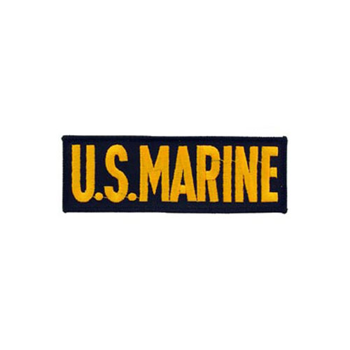5 1/4 Inch USMC Tab Golden And Black Patch