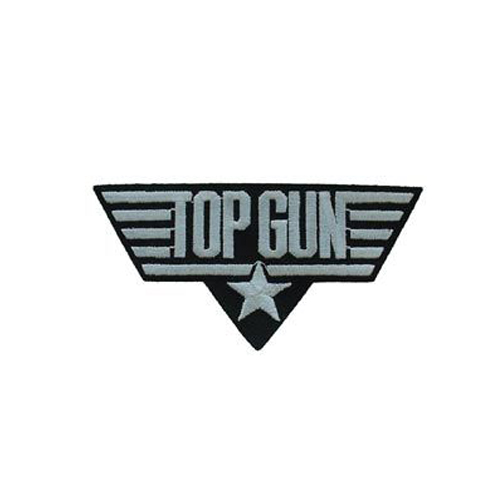 USN Top Gun White 3 Inch Patch