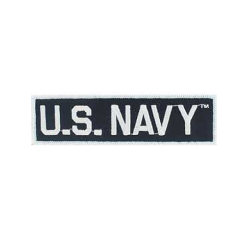 US Navy Tab Patch - Black/White