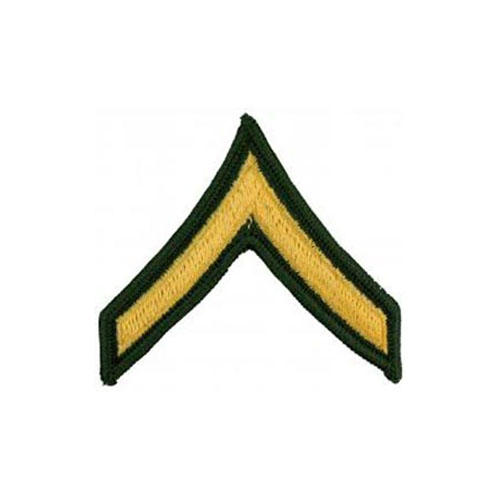 3 Inch Army Private Pair Dress Green E2 Patch