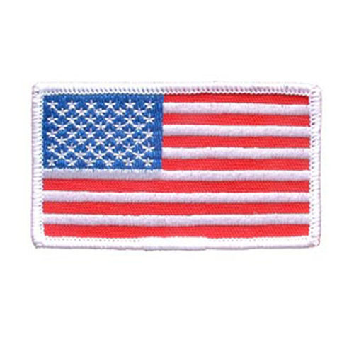 USA Ractangle White Flag Patch