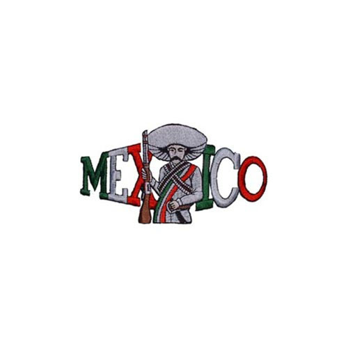 PATCH-MEXICO,MAN,GUN