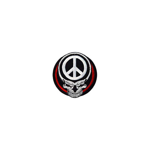 Patch 3 Inch Skull Peace Sign