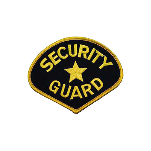 4 3/4 Inch Golden Black Security Guard Patch